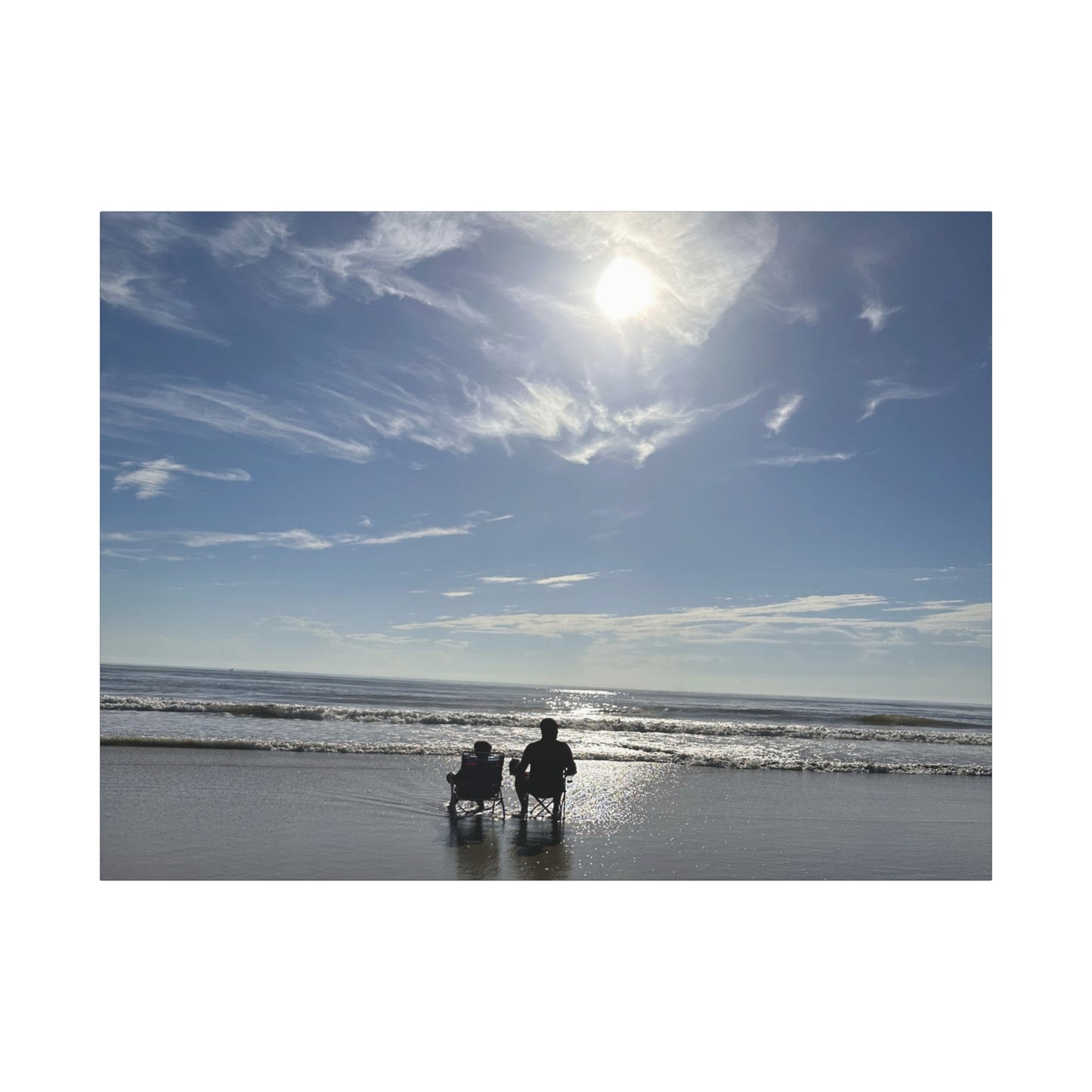 Beach Day - Canvas Wall Art - Stretched Canvas Print - Coastal Home Decor - Ocean Wall Art - Serene Landscape Painting