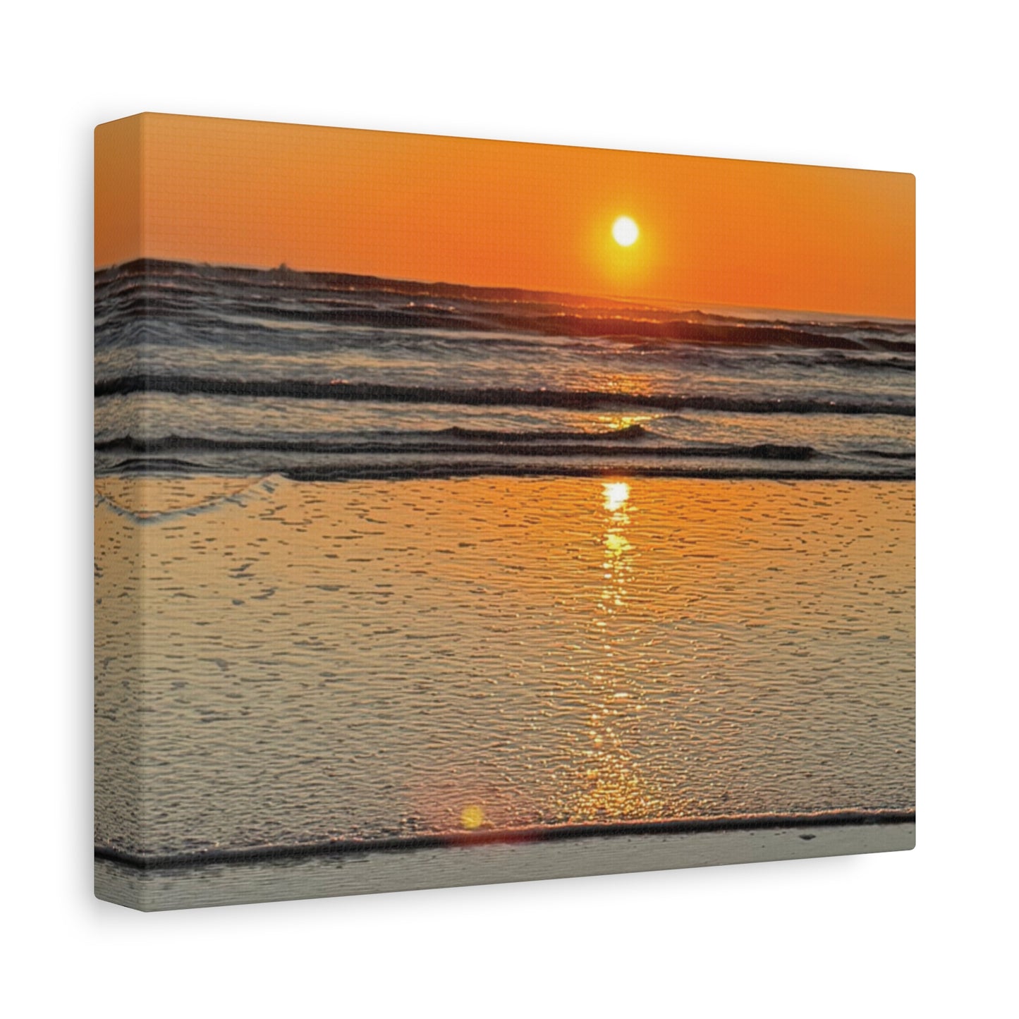 Stunning Sunset Beach Canvas Print, Ocean Decor, Wall Art, Home Decor, Coastal Artwork for Living Room