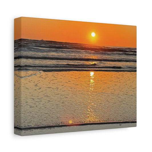 Stunning Sunset Beach Canvas Print, Ocean Decor, Wall Art, Home Decor, Coastal Artwork for Living Room