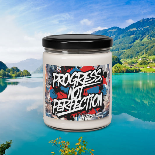💥 Eye-Catching 💥 Scented  💥 Soy Candles  💥 9oz 💥  Progress  Not  Perfection   💥 Inspirational  💥 Home  Décor 💥  9 Scented  💥 1  Unscented  💥 Eco-Friendly  💥 50 - 60  Hours  Of Burning  Time 💥