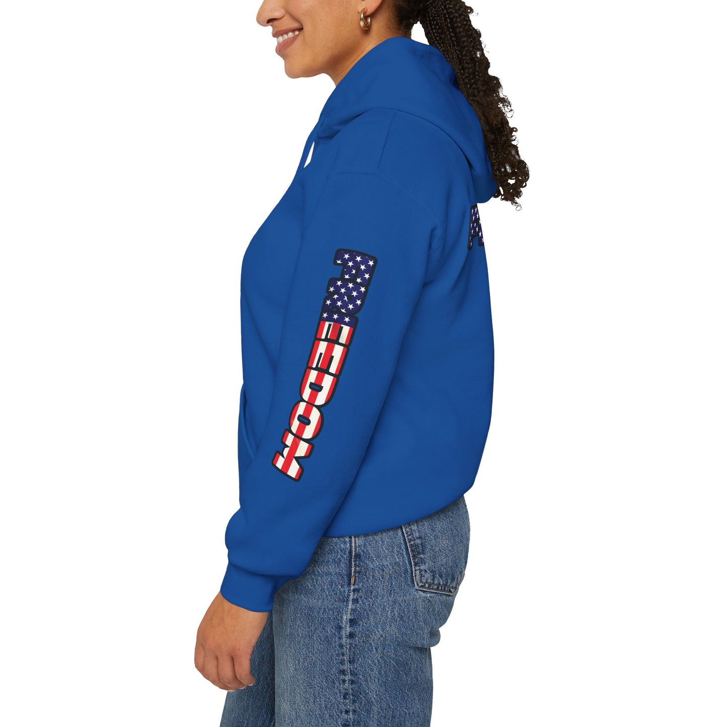 Patriotic Freedom Hoodie - Unisex American Flag Sweatshirt - Red White and Blue - Comfortable Pullover for Celebrations -  Perfect for Independence Day -  Gift [...]