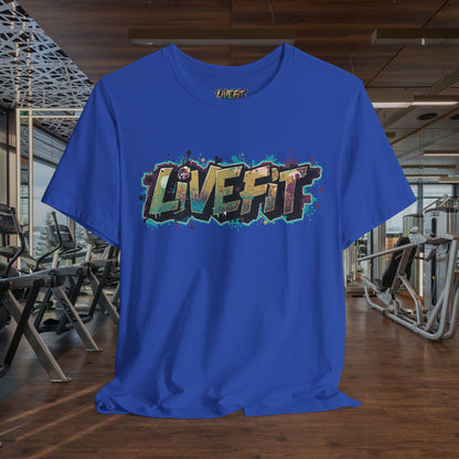 LIVE FIT Graphic Fitness Tee - Motivational Workout Apparel