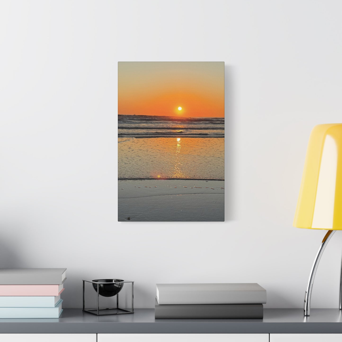 Stunning Sunset Beach Canvas Print, Ocean Decor, Wall Art, Home Decor, Coastal Artwork for Living Room
