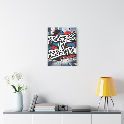 💥 Motivational 💥 Uplifting 💥 Canvas Art  💥 Progress Not Perfection Print  💥 Positive Vibe Décor  💥 Eco-Friendly  UL- Certified  Inks 💥 Gift  Giving 💥 Horizontal Is In A Different Listing 💥