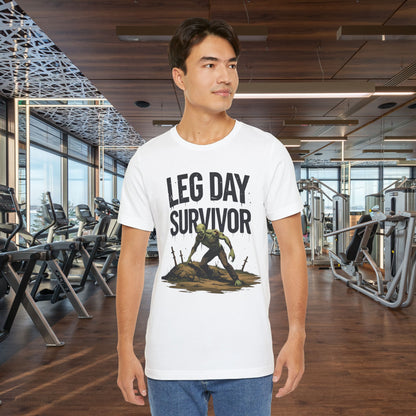 Leg Day Survivor Tee, Fitness Shirt, Workout Apparel, Gym Gift, Unisex Graphic Tee