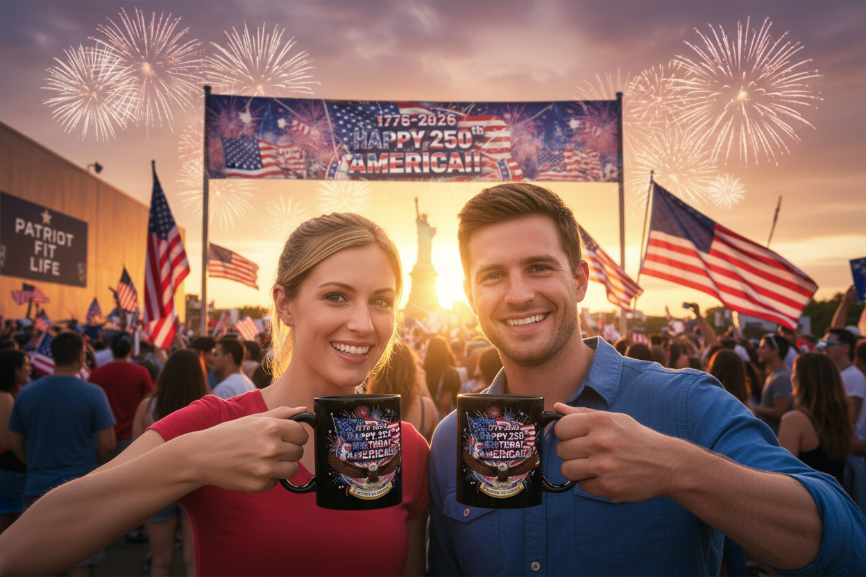 Happy 250th Birthday America Mug | 1776–2026 Patriotic Eagle Flag Coffee Cup
