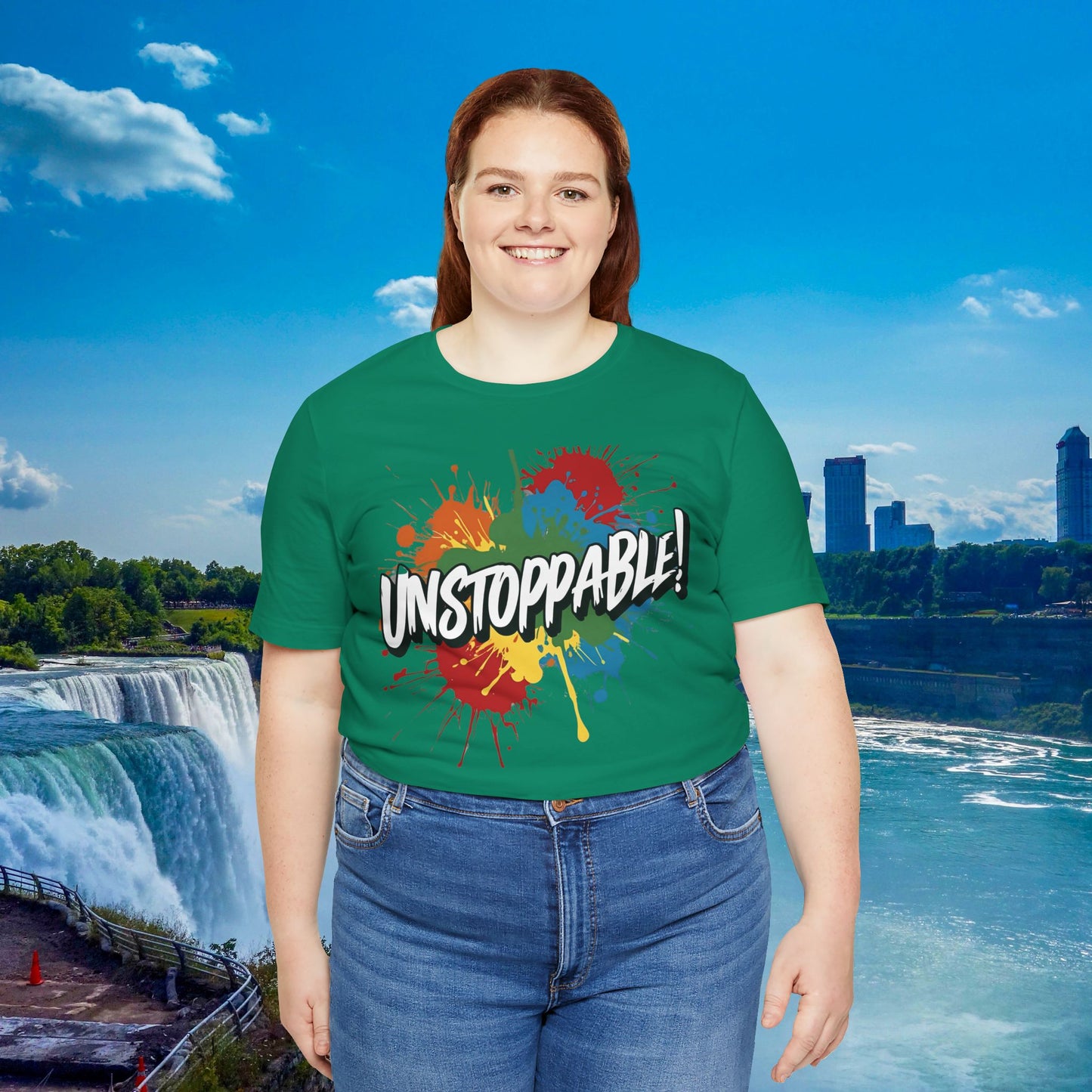 Unstoppable Design Tee - Vintage  Retro  Unisex  Tee - Classic  T-Shirt - Graphic Tee - Casual  Shirt - Short  Sleeve  Shirt