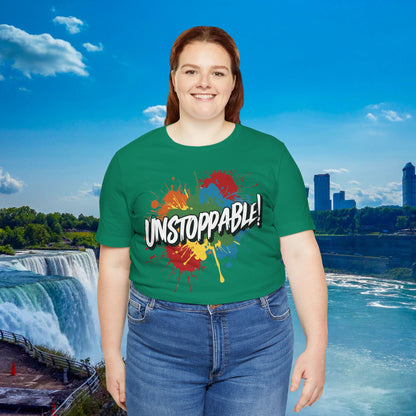 Unstoppable Design Tee - Vintage  Retro  Unisex  Tee - Classic  T-Shirt - Graphic Tee - Casual  Shirt - Short  Sleeve  Shirt