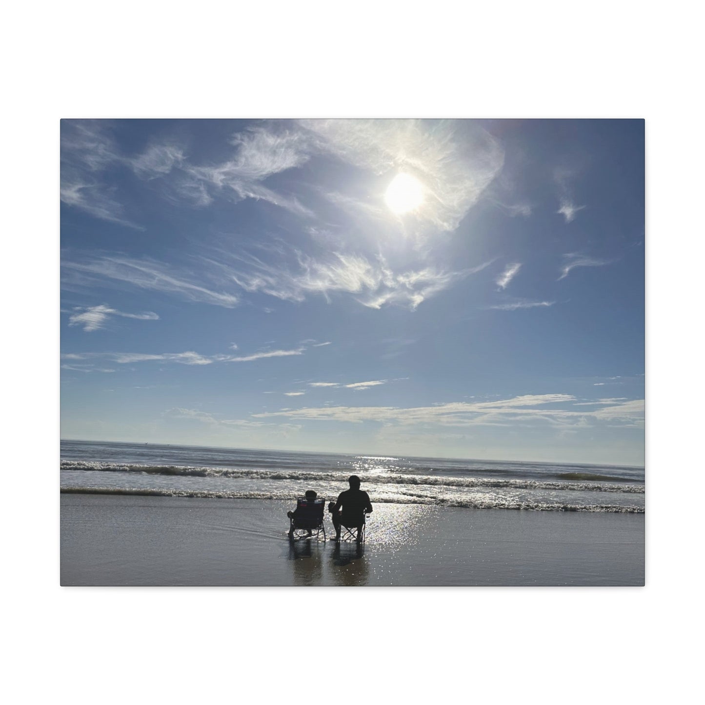 Beach Day - Canvas Wall Art - Stretched Canvas Print - Coastal Home Decor - Ocean Wall Art - Serene Landscape Painting