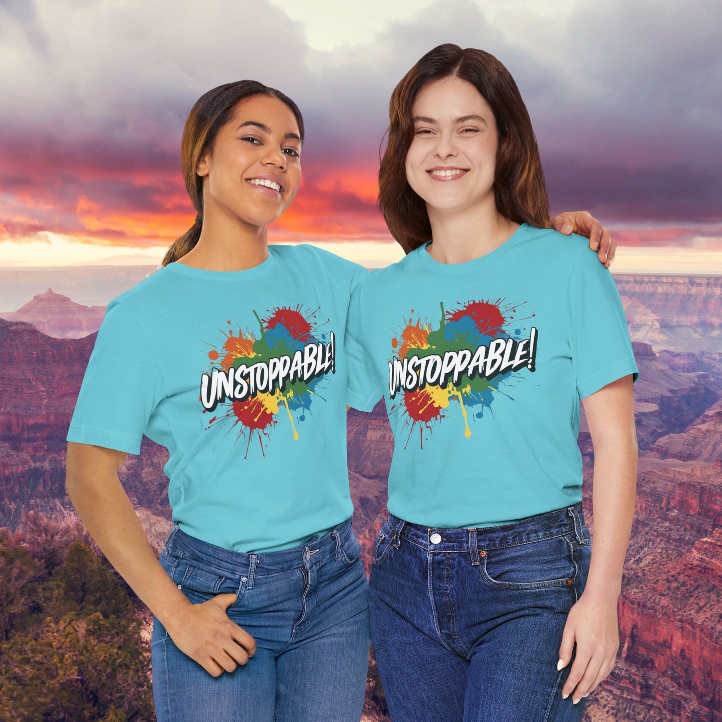 Unstoppable Design Tee - Vintage  Retro  Unisex  Tee - Classic  T-Shirt - Graphic Tee - Casual  Shirt - Short  Sleeve  Shirt