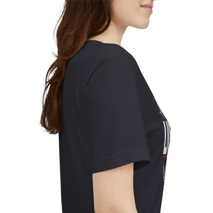 LIVE FIT American Flag T-Shirt - Patriotic Fitness Tee - Distressed USA Flag Design