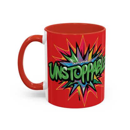 Unstoppable! Motivational Mug - Vibrant Red Design - 11oz/15oz