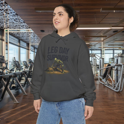 Leg Day Survivor Hoodie, Unisex Fitness Apparel, Gym Lover Gift, Workout Hoodie, Funny T-Shirt Alternative