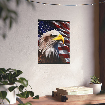 💥 Patriotic 💥 Bald Eagle 💥 Red White & Blue 💥 Wall Art 💥 Matte  💥 Vertical Poster 💥