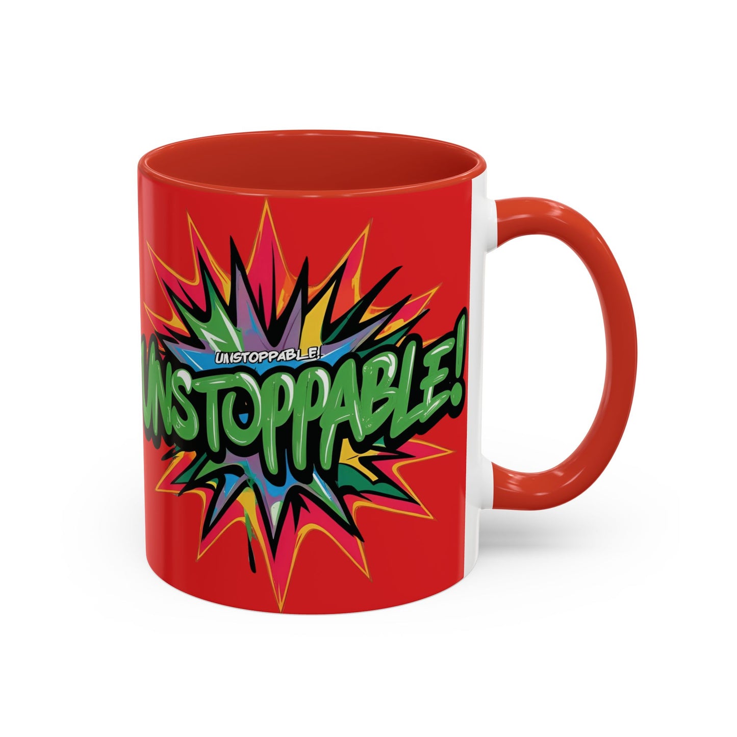 Unstoppable! Motivational Mug - Vibrant Red Design - 11oz/15oz
