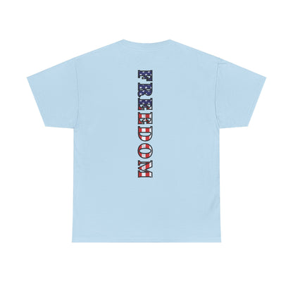 Freedom Patriotic T-Shirt - Red White Blue - American Flag Tee - Unisex S-5XL