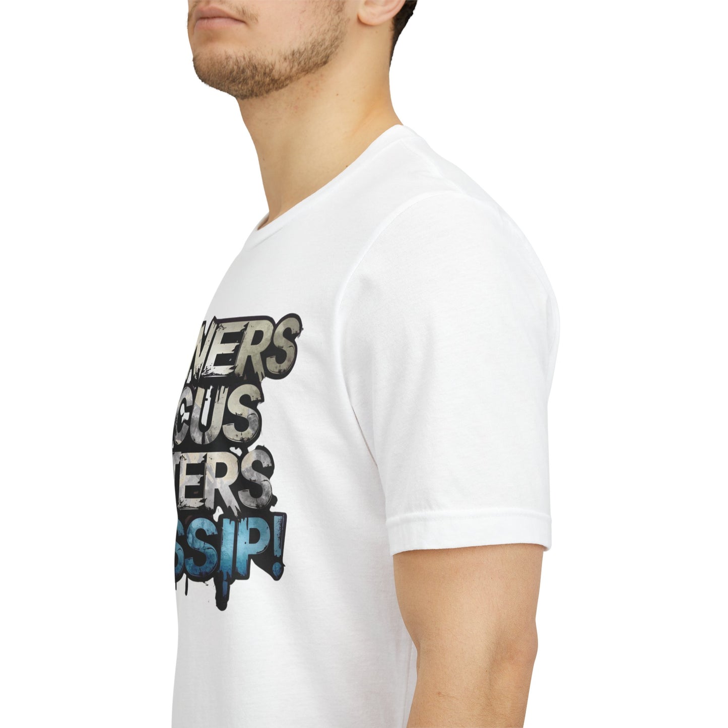 Winners Focus Haters Gossip - Motivational T-Shirt - Bold Graphic Tee - Unisex XS-4XL