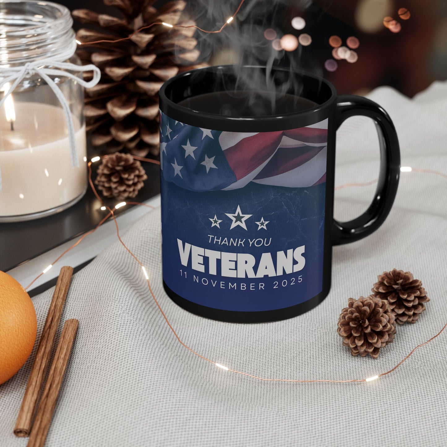 Veterans Day - Thank You Mug — American Flag Tribute (11oz/15oz)