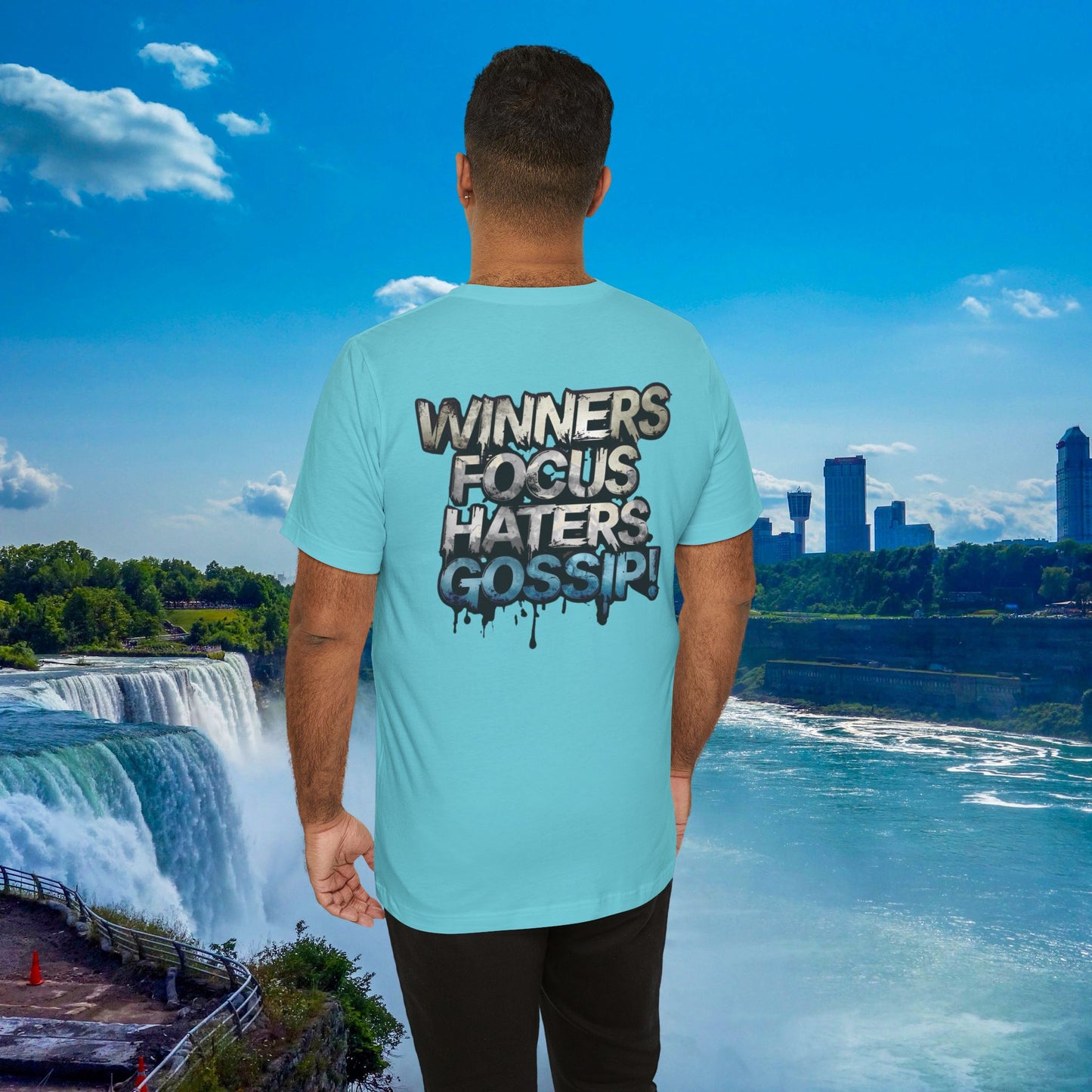 Winners Focus Haters Gossip! Tee - Motivational Graphic Shirt -  Unisex Tee for Casual Wear -  Gift for Friends -  Streetwear Fashion