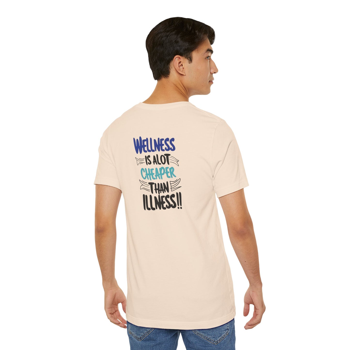 Wellness Awareness Unisex Tee - Wellness Is Alot Cheaper Than Illness!! - Design - S - 3XL - Motivational Health T-Shirt for Self-Care Enthusiasts - Gift for Wellness Events - Positive Vibe Shirt -  [...]