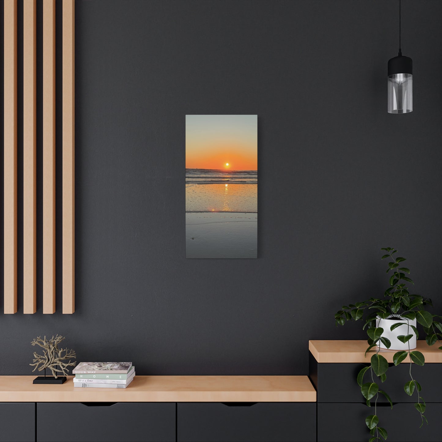 Stunning Sunset Beach Canvas Print, Ocean Decor, Wall Art, Home Decor, Coastal Artwork for Living Room