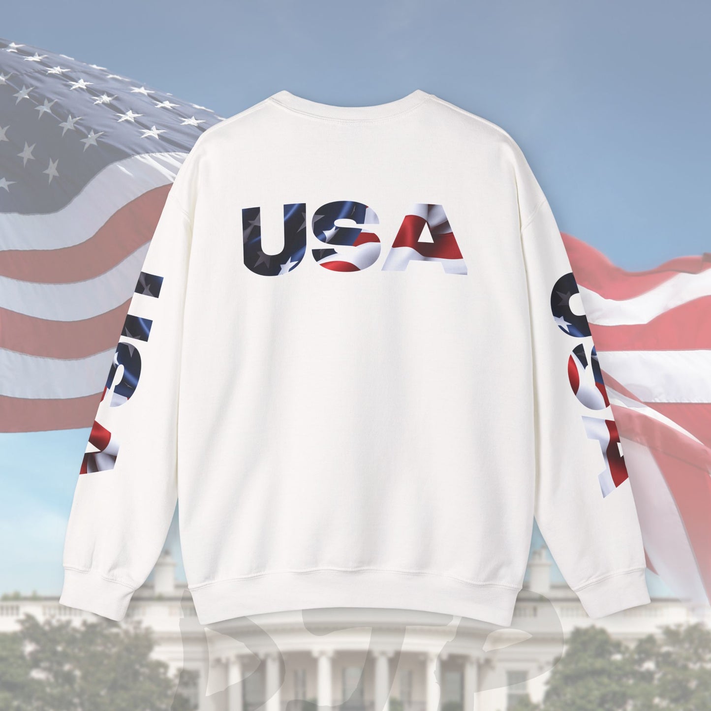 Patriotic USA Crewneck Sweatshirt - Unisex Heavy Blend - American Pride - National Pride Gift - S-5XL