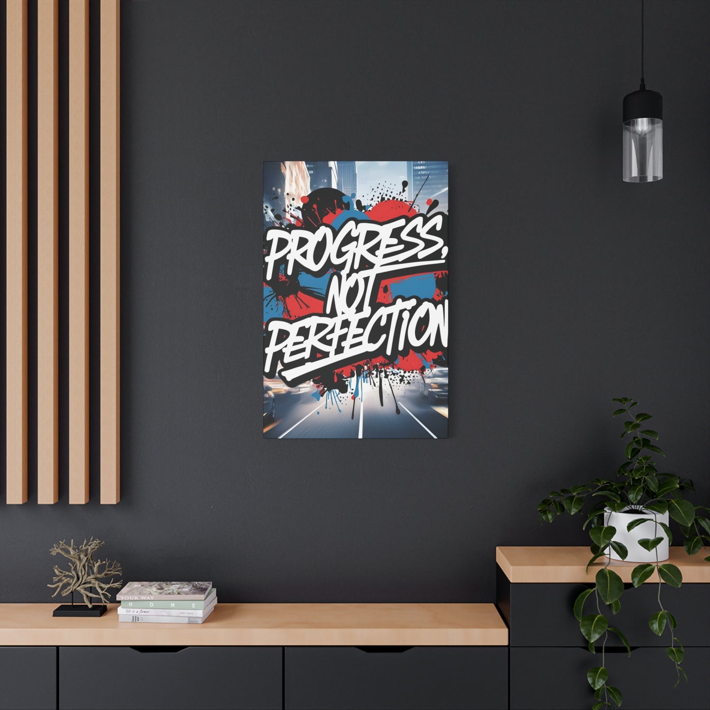 💥 Motivational 💥 Uplifting 💥 Canvas Art  💥 Progress Not Perfection Print  💥 Positive Vibe Décor  💥 Eco-Friendly  UL- Certified  Inks 💥 Gift  Giving 💥 Horizontal Is In A Different Listing 💥
