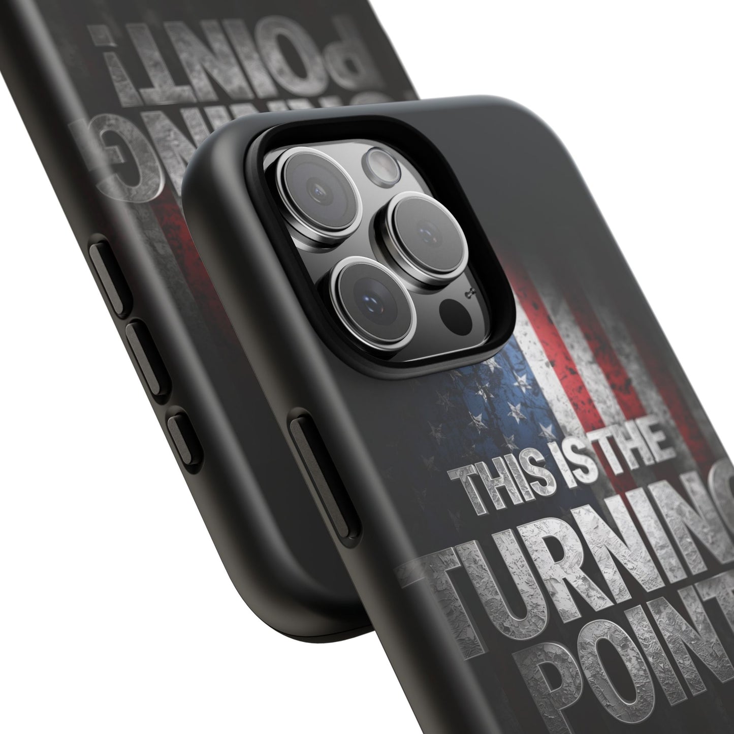 Stunning Patriotic Protective Cell Phone Case -  Charlie Kirk - This Is The Turning Point! - Red White Blue - Beautiful American Flag Backdrop Design - Perfect Gift for Everyday Use, Durable Cover, Stylish Protection