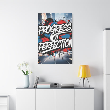 💥 Motivational 💥 Uplifting 💥 Canvas Art  💥 Progress Not Perfection Print  💥 Positive Vibe Décor  💥 Eco-Friendly  UL- Certified  Inks 💥 Gift  Giving 💥 Horizontal Is In A Different Listing 💥