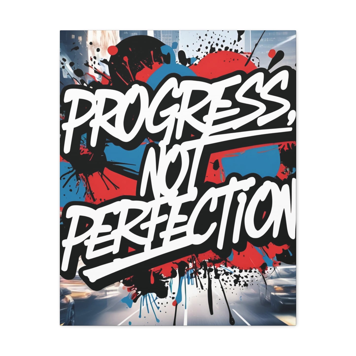 💥 Motivational 💥 Uplifting 💥 Canvas Art  💥 Progress Not Perfection Print  💥 Positive Vibe Décor  💥 Eco-Friendly  UL- Certified  Inks 💥 Gift  Giving 💥 Horizontal Is In A Different Listing 💥