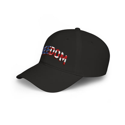 FREEDOM Dad Hat | Patriotic USA Flag Stars & Stripes Baseball Cap