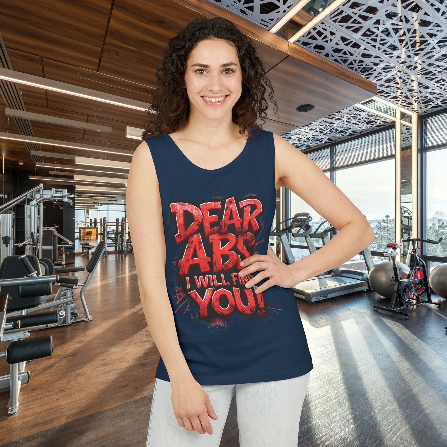 Dear Abs I Will Find You! - Garment-Dyed Tank Top - Funny Gym Tank - Unisex Fitness Apparel - XS-3XL