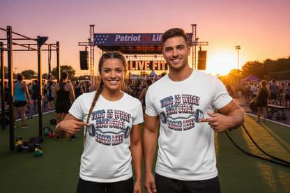 Natural Looks American Flag Gym T-Shirt | Motivational Weightlifting Tee