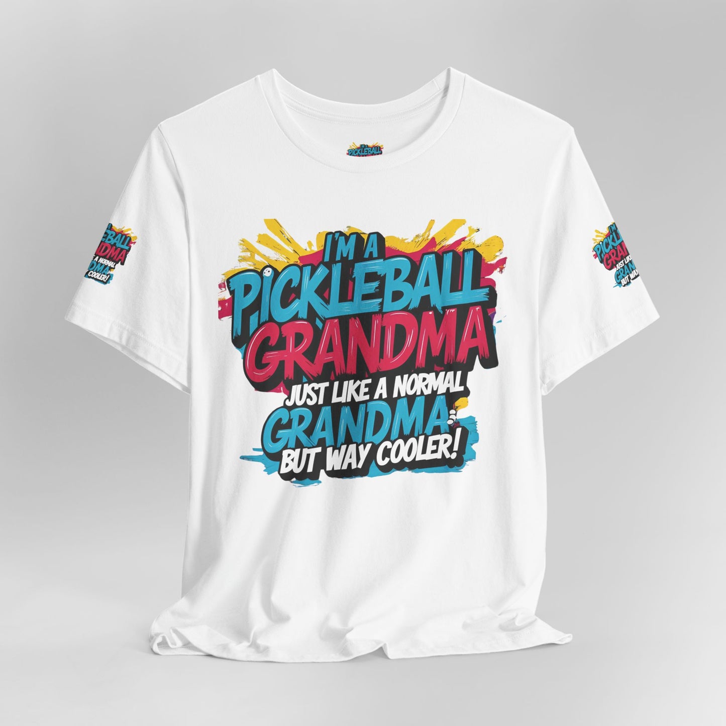 Pickleball Grandma T-Shirt - Way Cooler Than Normal - Funny Jersey Tee - S-2XL