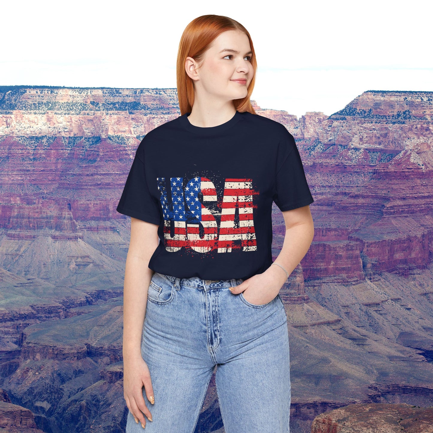 USA - Red White Blue - American Flag - Classic Unisex Tee - Holiday Gift - Patriotic Pride
