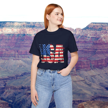 USA - Red White Blue - American Flag - Classic Unisex Tee - Holiday Gift - Patriotic Pride