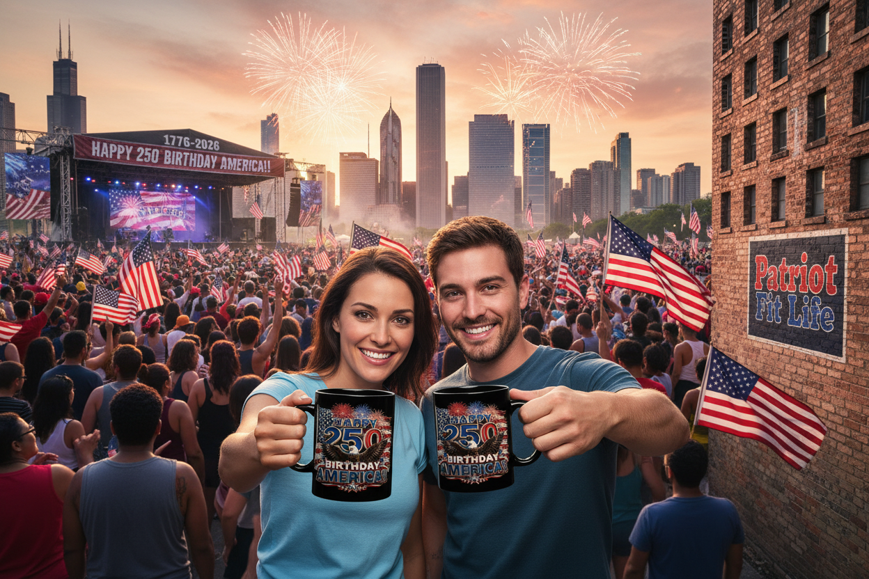 11oz/15oz Black Mug - Happy 250th Birthday America - Patriotic Eagle & Fireworks