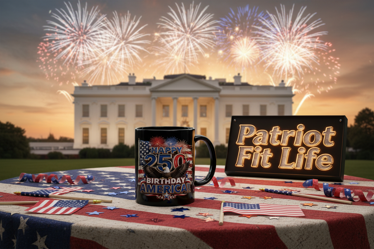 11oz/15oz Black Mug - Happy 250th Birthday America - Patriotic Eagle & Fireworks