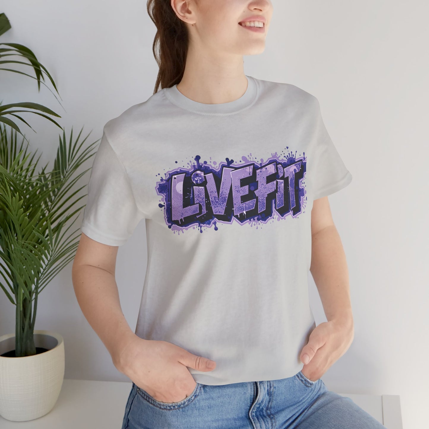 Live Fit Unisex Tee -  Fitness Shirt -  Motivational Graphic Tee -  Workout Apparel -  Casual Wear -  Gift for Gym Lovers -  Active Lifestyle -