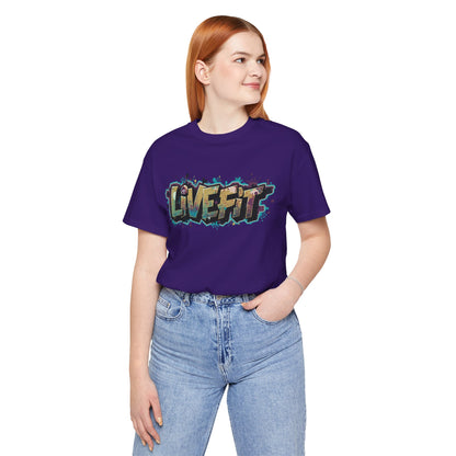 LIVE FIT Graphic Fitness Tee - Motivational Workout Apparel