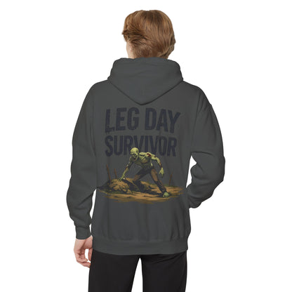 Leg Day Survivor! - Funny Gym Hoodie - Unisex Fitness Sweatshirt - Workout Apparel - S-5XL