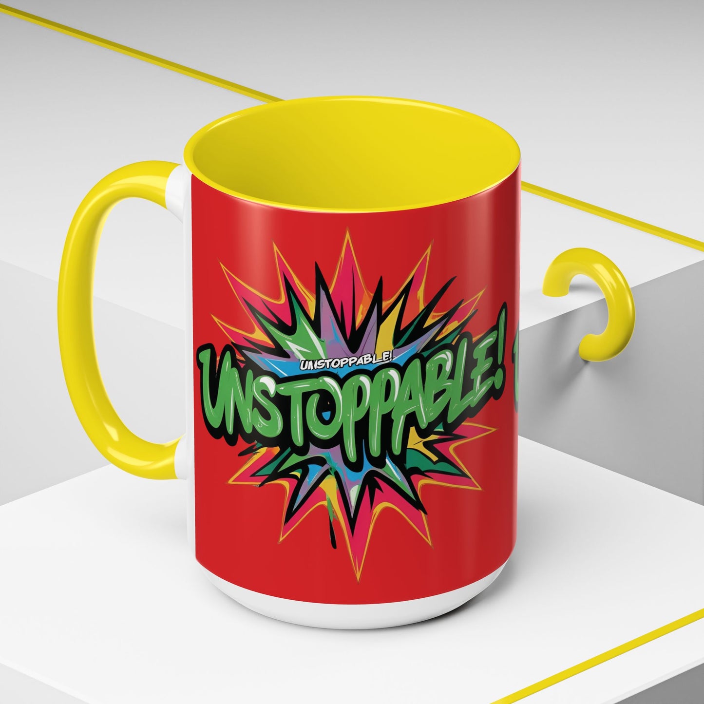 Unstoppable! Motivational Mug - Vibrant Red Design - 11oz/15oz