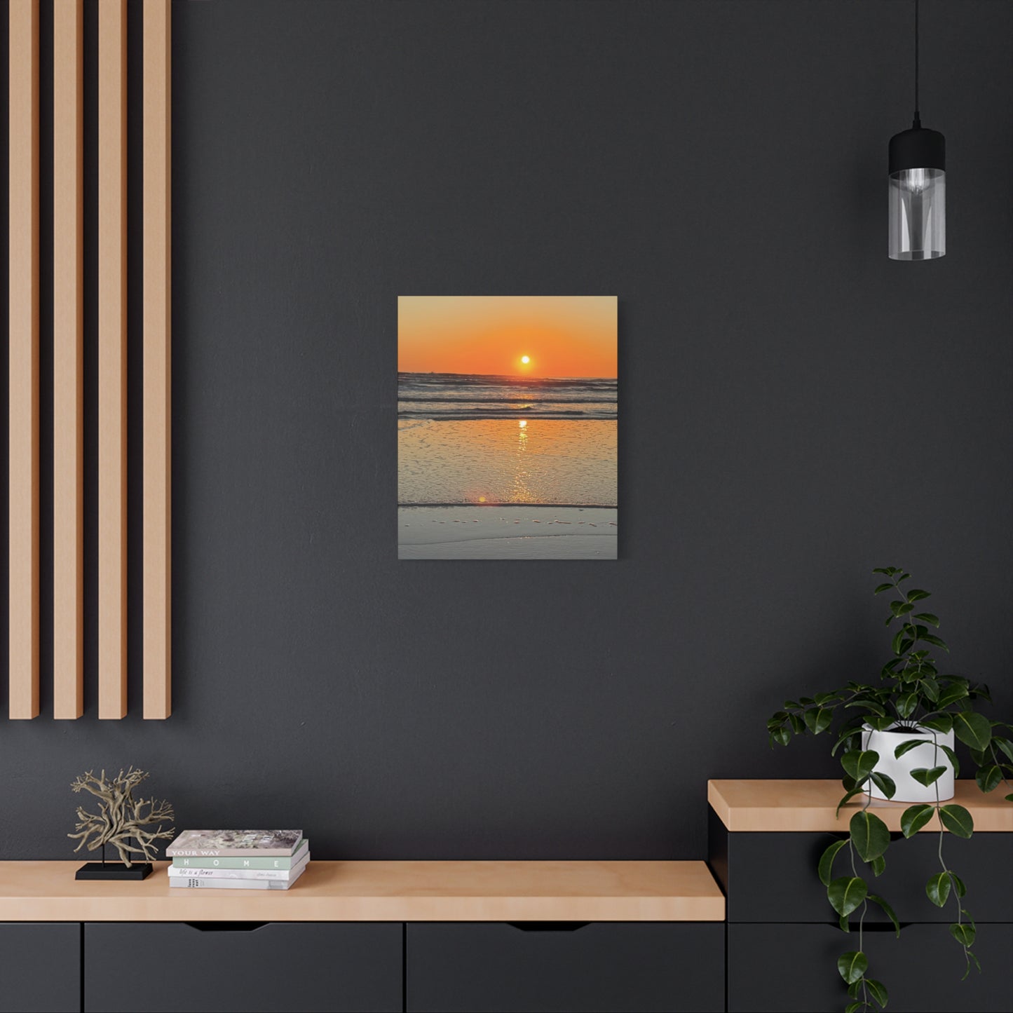 Stunning Sunset Beach Canvas Print, Ocean Decor, Wall Art, Home Decor, Coastal Artwork for Living Room