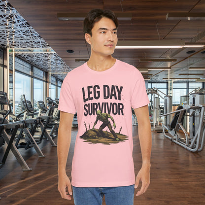 Leg Day Survivor Tee, Fitness Shirt, Workout Apparel, Gym Gift, Unisex Graphic Tee