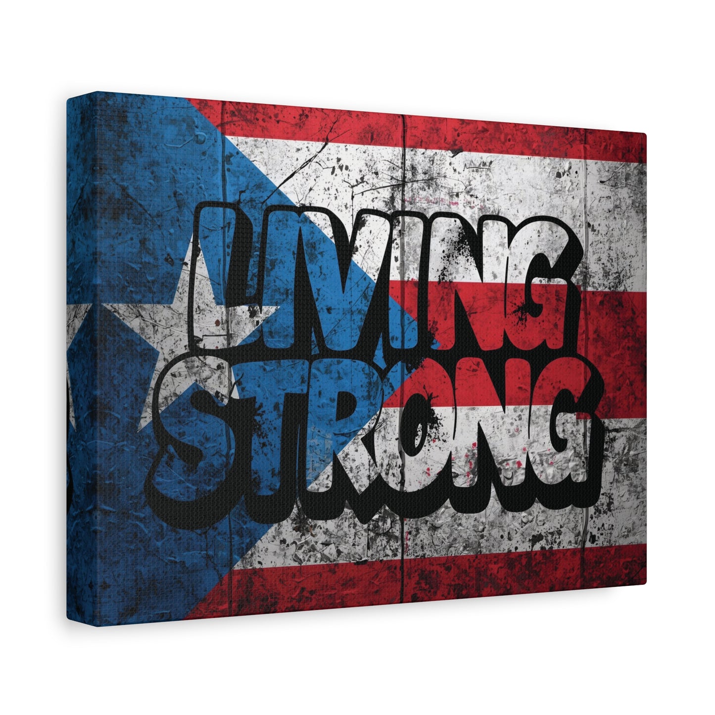 Gallery Wrapped - Puerto Rico Flag -  Matte Canvas Wall Art - Inspirational Decor - Home Wall Decor -