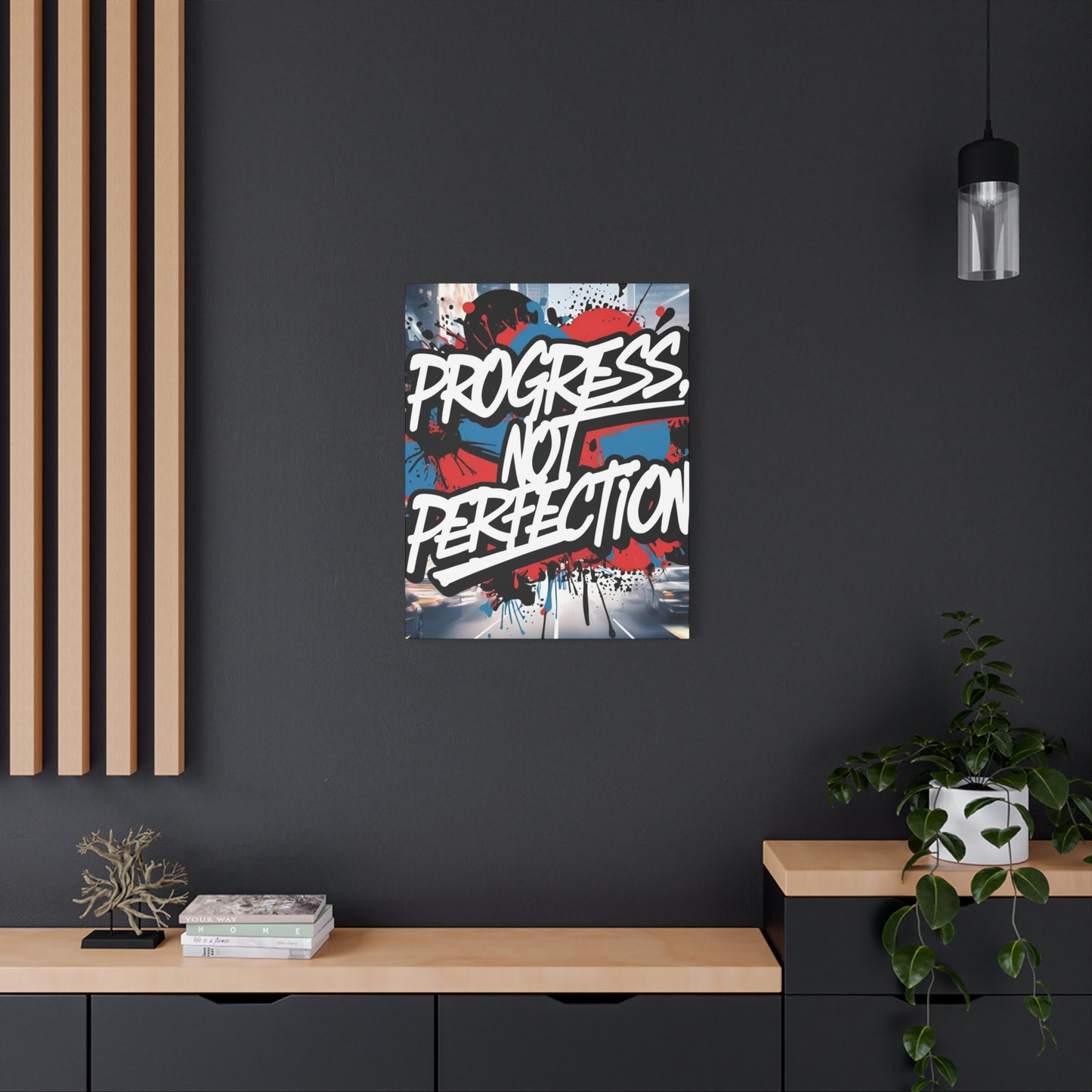 💥 Motivational 💥 Uplifting 💥 Canvas Art  💥 Progress Not Perfection Print  💥 Positive Vibe Décor  💥 Eco-Friendly  UL- Certified  Inks 💥 Gift  Giving 💥 Horizontal Is In A Different Listing 💥