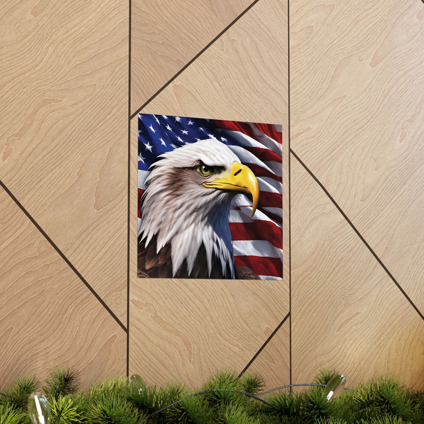 💥 Patriotic 💥 Bald Eagle 💥 Red White & Blue 💥 Wall Art 💥 Matte  💥 Vertical Poster 💥