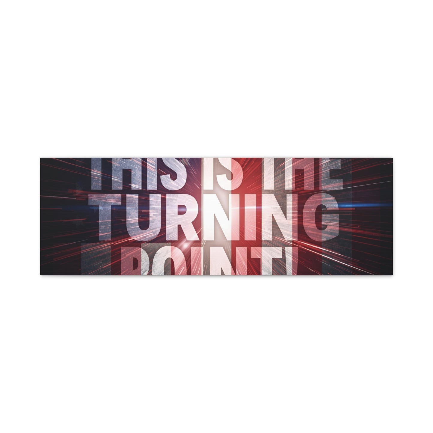 Charlie Kirk - This Is The Turning Point! - Red White Blue - Stunning American Flag Backdrop Design - Patriotic - Motivational Wall Art - Canvas - Multiple Sizes