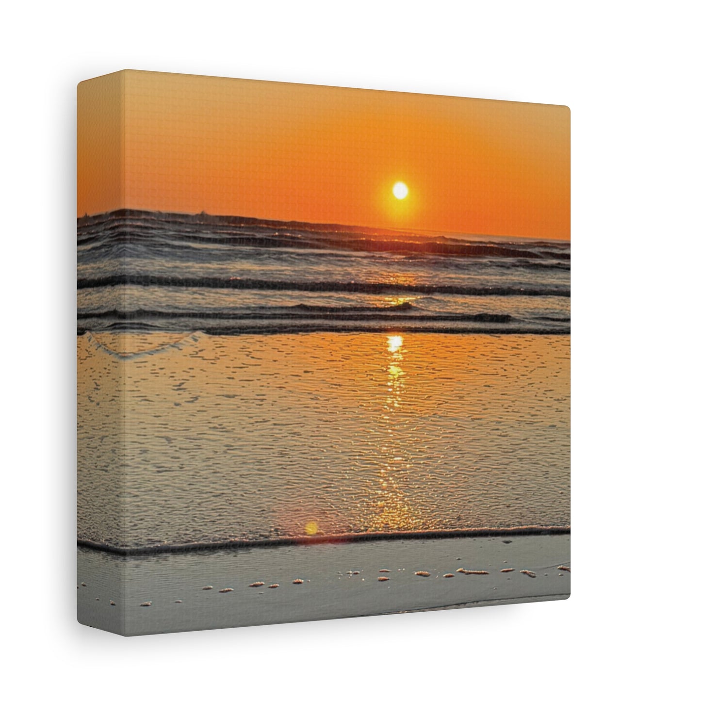 Stunning Sunset Beach Canvas Print, Ocean Decor, Wall Art, Home Decor, Coastal Artwork for Living Room