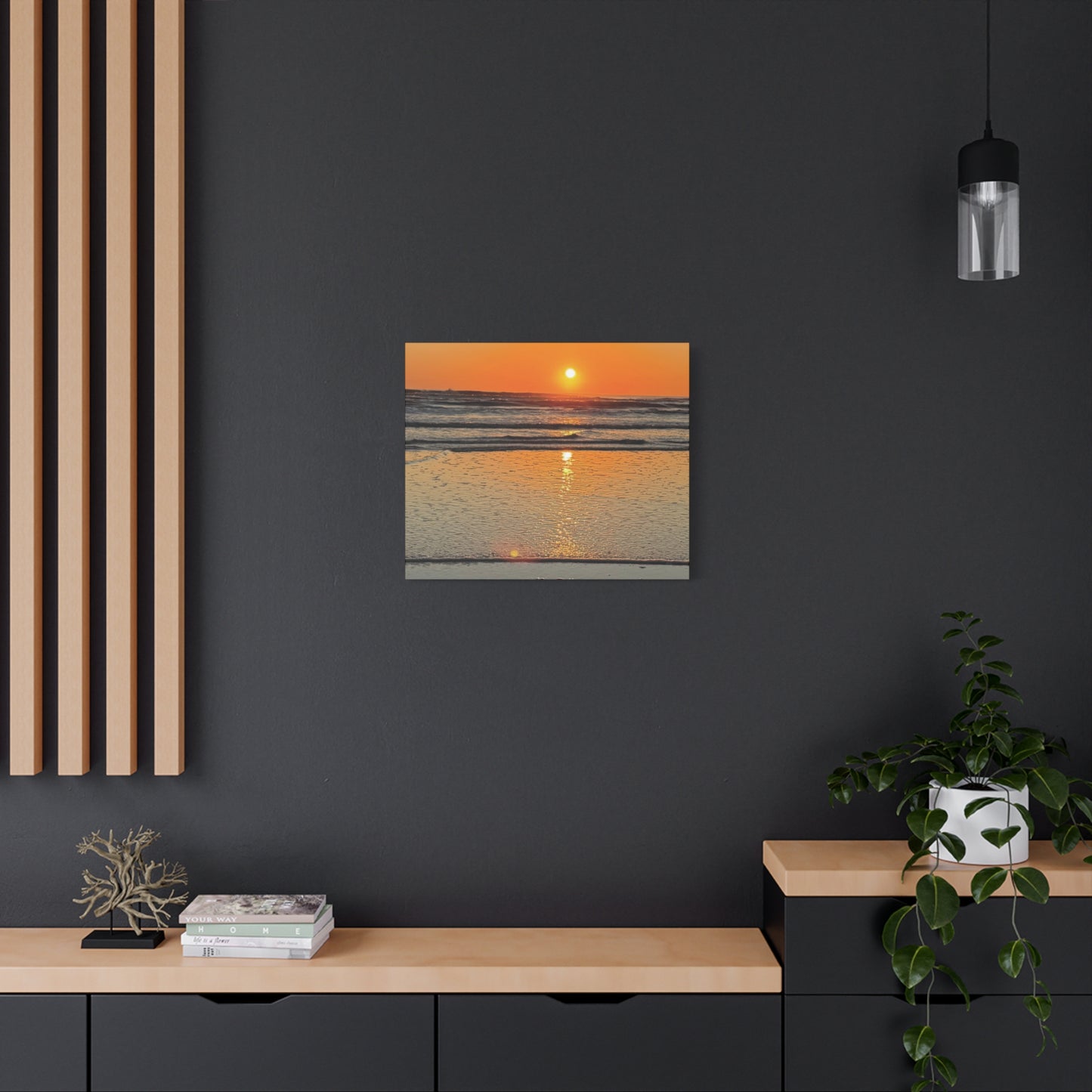 Stunning Sunset Beach Canvas Print, Ocean Decor, Wall Art, Home Decor, Coastal Artwork for Living Room